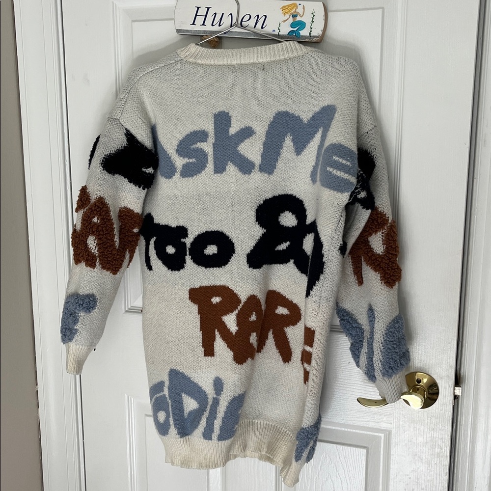 Shein Cream Knit Sweater Dress View 4